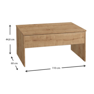 Τραπεζάκι σαλονιού Devon Megapap με σερβιτόρο χρώμα sapphire oak 110x60x44,8εκ. - Image 5