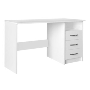 Γραφείο εργασίας Eldoris Megapap χρώμα λευκό 120x60x75εκ. - Image 4