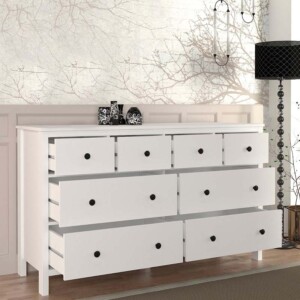 Συρταριέρα - Μπουφές Sabina Megapap χρώμα λευκό 160x50x96εκ. - Image 2