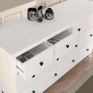 Συρταριέρα - Μπουφές Sabina Megapap χρώμα λευκό 160x50x96εκ. - Image 4