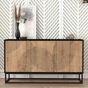 Μπουφές Themis Megapap χρώμα μαύρο - sapphire oak 150x35x83,6εκ. - Image 3