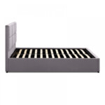 Κρεβάτι Kingston Megapap βελούδινο χρώμα γκρι 150x200εκ. - Image 5