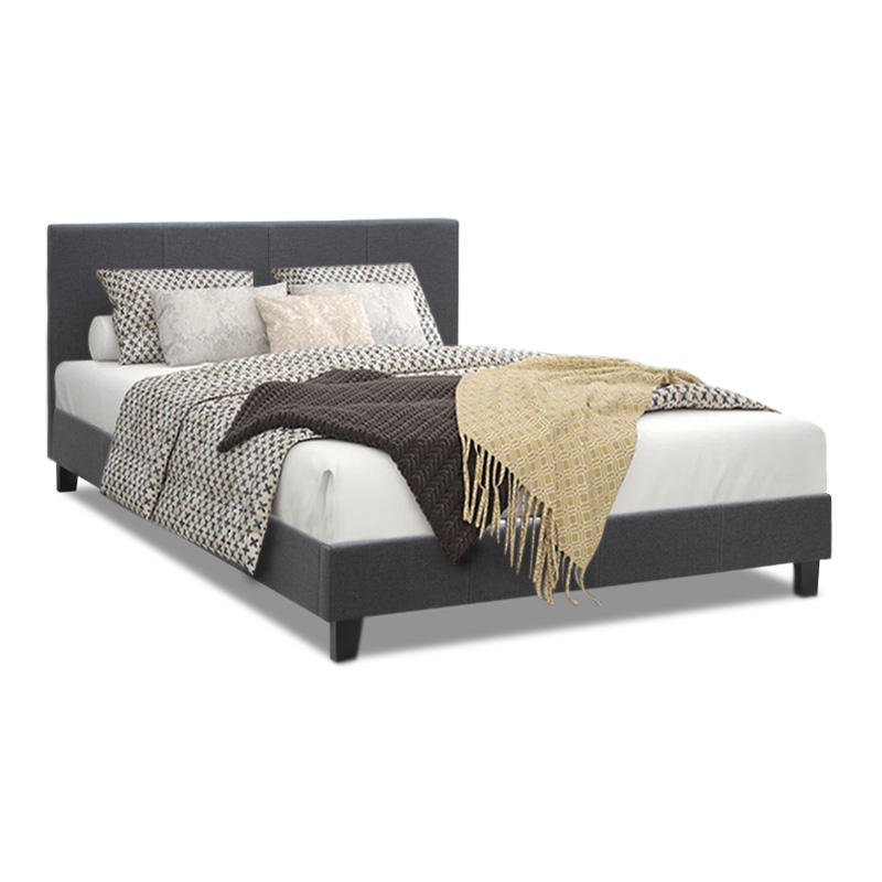 Κρεβάτι Flat Megapap υφασμάτινο χρώμα ανθρακί 150x200εκ. Κρεβάτι Flat Megapap υφασμάτινο χρώμα ανθρακί 150x200εκ.