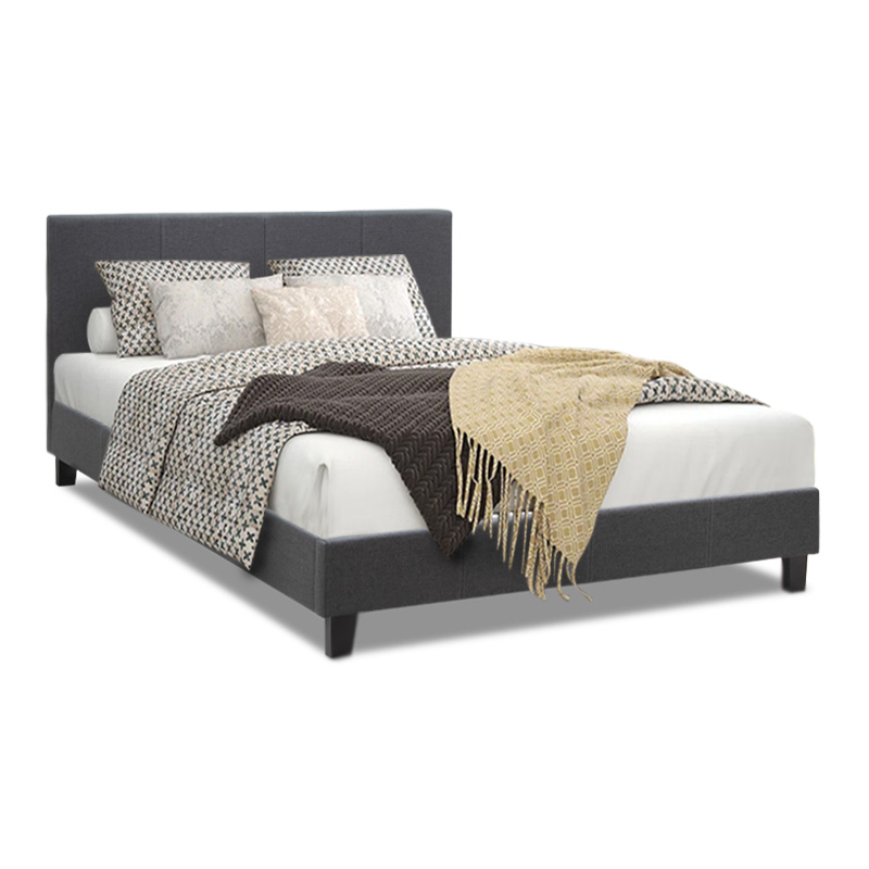 Κρεβάτι Flat Megapap υφασμάτινο χρώμα ανθρακί 140x190εκ. Κρεβάτι Flat Megapap υφασμάτινο χρώμα ανθρακί 140x190εκ.