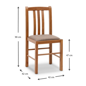 Σετ τραπεζαρίας Bergen Megapap 5 τμχ μασίφ ξύλο - MDF με επεκτεινόμενο τραπέζι 120/150x68x77εκ. - Image 14