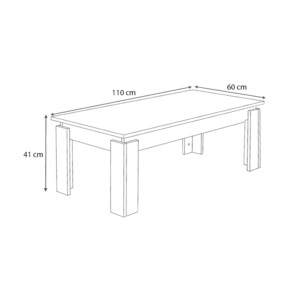Τραπεζάκι σαλονιού Seda Megapap χρώμα φυσικό οξιάς 110x60x41εκ. - Image 4