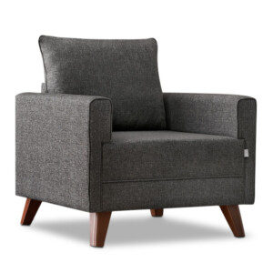 Πολυθρόνα Bella Megapap υφασμάτινη χρώμα ανθρακί 82x81x85εκ. - Image 5