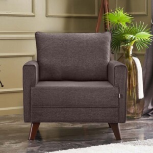 Πολυθρόνα Bella Megapap υφασμάτινη χρώμα καφέ 82x81x85εκ. - Image 2