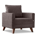 Πολυθρόνα Bella Megapap υφασμάτινη χρώμα καφέ 82x81x85εκ. - Image 5