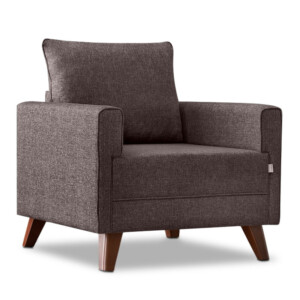 Πολυθρόνα Bella Megapap υφασμάτινη χρώμα καφέ 82x81x85εκ. - Image 5