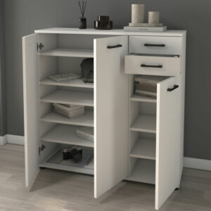 Παπουτσοθήκη - Ντουλάπι Polly Megapap χρώμα λευκό 108x35x108εκ. - Image 2