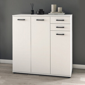 Παπουτσοθήκη - ντουλάπι Polly Megapap χρώμα λευκό 108x35x108εκ.