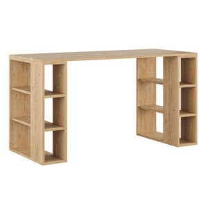 Γραφείο εργασίας Colmar Megapap χρώμα sapphire oak 140x60x75εκ - Image 4