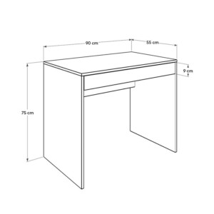 Γραφείο εργασίας Vareno Megapap χρώμα λευκό 90x55x75εκ. - Image 5
