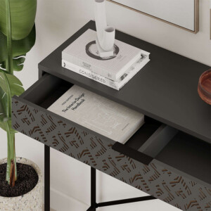 Κονσόλα Heaton Megapap μεταλλική - μελαμίνης χρώμα ανθρακί 110x35,6x90εκ. - Image 4