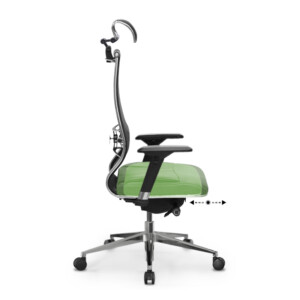 Καρέκλα γραφείου Samurai L2-6D Megapap εργονομική με ύφασμα TS Mesh και τεχνόδερμα χρώμα μαύρο 69x70x125/137εκ. - Image 7