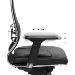 Καρέκλα γραφείου Samurai L2-6D Megapap εργονομική με ύφασμα TS Mesh και τεχνόδερμα χρώμα μαύρο 69x70x125/137εκ. - Image 8