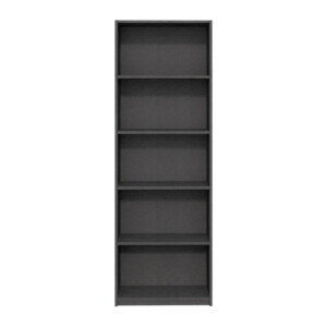 Βιβλιοθήκη Max Megapap χρώμα ανθρακί 58x23x170εκ. - Image 4