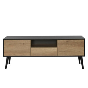 Έπιπλο τηλεόρασης Style Megapap χρώμα μαύρο - tori 160x41x58εκ. - Image 3