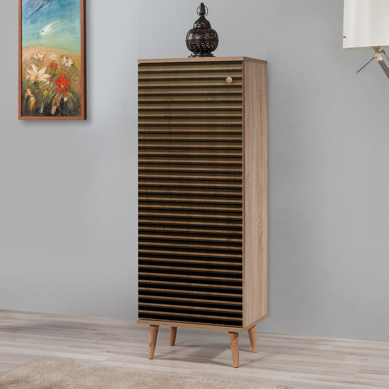 Παπουτσοθήκη - ντουλάπι Soho Megapap από μελαμίνη χρώμα sonoma 50x38x135εκ. Παπουτσοθήκη - ντουλάπι Soho Megapap από μελαμίνη χρώμα sonoma 50x38x135εκ.