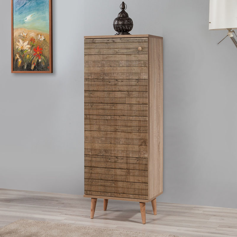 Παπουτσοθήκη - ντουλάπι Soho Megapap από μελαμίνη χρώμα sonoma 50x38x135εκ. Παπουτσοθήκη - ντουλάπι Soho Megapap από μελαμίνη χρώμα sonoma 50x38x135εκ.