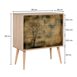 Συρταρτιέρα Soho Megapap χρώμα sonoma 80x40x90εκ. - Image 5