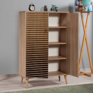 Παπουτσοθήκη - Ντουλάπι Soho Megapap χρώμα sonoma 80x36x127εκ. - Image 2