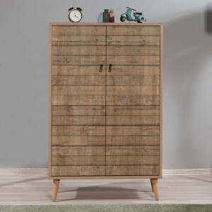 Παπουτσοθήκη - Ντουλάπι Soho Megapap χρώμα sonoma 80x36x127εκ. - Image 3