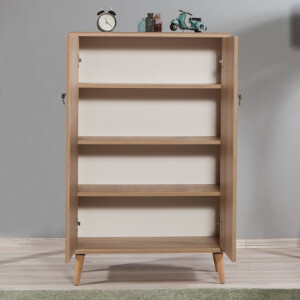 Παπουτσοθήκη - Ντουλάπι Soho Megapap χρώμα sonoma 80x36x127εκ. - Image 4