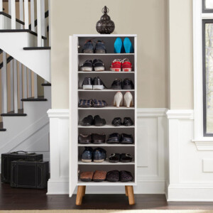 Ντουλάπι κουζίνας/μπάνιου - Παπουτσοθήκη Assiri Megapap χρώμα λευκό 50x38x135εκ. - Image 2