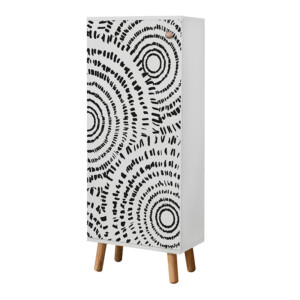 Ντουλάπι κουζίνας/μπάνιου - Παπουτσοθήκη Assiri Megapap χρώμα λευκό 50x38x135εκ. - Image 4