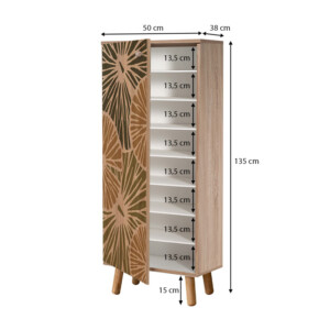 Παπουτσοθήκη - Ντουλάπι Soho Megapap χρώμα sonoma 50x38x135εκ. - Image 5