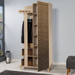 Έπιπλο εισόδου Soho Megapap χρώμα sonoma 90x36x194εκ. - Image 2