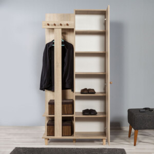 Έπιπλο εισόδου Soho Megapap χρώμα sonoma 90x36x194εκ. - Image 4