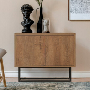 Κονσόλα - Μπουφές Amedeo Megapap από μελαμίνη χρώμα καρυδί 90x36x72εκ.