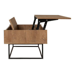 Τραπεζάκι σαλονιού Amedeo Megapap με σερβιτόρο χρώμα καρυδί 120x60x43εκ. - Image 5