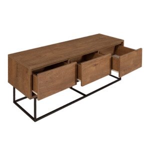 Έπιπλο τηλεόρασης Amedeo Megapap χρώμα καρυδί 140x40x50εκ. - Image 2