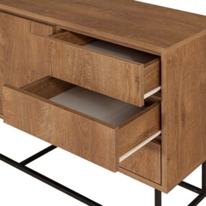 Μπουφές Amedeo Megapap χρώμα καρυδί 140x36x72εκ. - Image 3