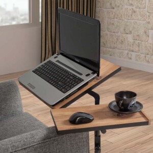 Τραπεζάκι βοηθητικό - laptop Frenk Megapap πολυμορφικό χρώμα atlantic pine 67x45,5x62/87εκ. - Image 3