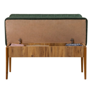 Καναπές διθέσιος - Παγκάκι Alden Megapap από μελαμίνη - ύφασμα χρώμα πράσινο 110x40x85εκ. - Image 3