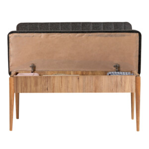 Καναπές διθέσιος - Παγκάκι Alden Megapap από μελαμίνη - ύφασμα χρώμα ανθρακί 110x40x85εκ. - Image 3