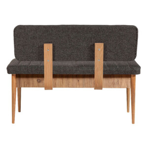 Καναπές διθέσιος - Παγκάκι Alden Megapap από μελαμίνη - ύφασμα χρώμα ανθρακί 110x40x85εκ. - Image 5