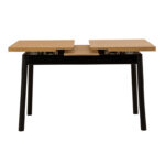 Τραπέζι Jemmy Megapap επεκτεινόμενο χρώμα φυσικό - μαύρο 120/153x75x77εκ. - Image 4