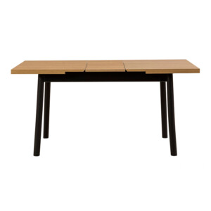 Τραπέζι Jemmy Megapap επεκτεινόμενο χρώμα φυσικό - μαύρο 120/153x75x77εκ. - Image 5