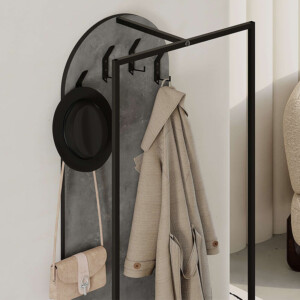 Έπιπλο εισόδου Archy Megapap χρώμα γκρι ρετρό 53x31,7x180εκ. - Image 4