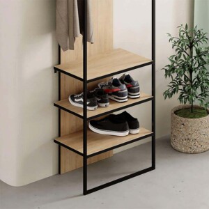 Έπιπλο εισόδου Archy Megapap χρώμα sapphire oak 53x31,7x180εκ. - Image 3