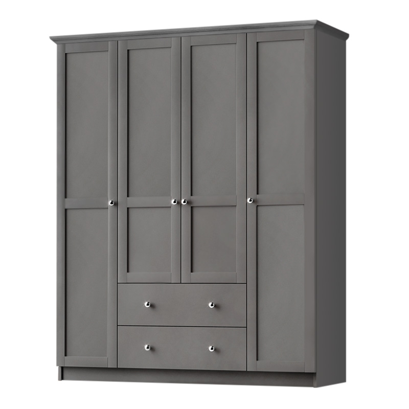 Ντουλάπα ρούχων Emily Megapap τετράφυλλη με συρτάρια χρώμα ανθρακί 140x50x210εκ. Ντουλάπα ρούχων Emily Megapap τετράφυλλη με συρτάρια χρώμα ανθρακί 140x50x210εκ.