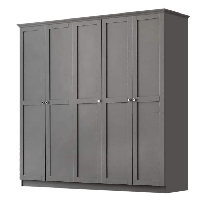 Ντουλάπα ρούχων Emily Megapap πεντάφυλλη χρώμα ανθρακί 175x50x210εκ. Ντουλάπα ρούχων Emily Megapap πεντάφυλλη χρώμα ανθρακί 175x50x210εκ.