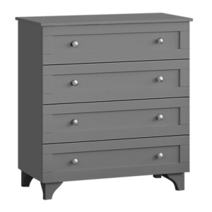 Συρταριέρα Emily Megapap χρώμα ανθρακί 80x42x85εκ. - Image 4