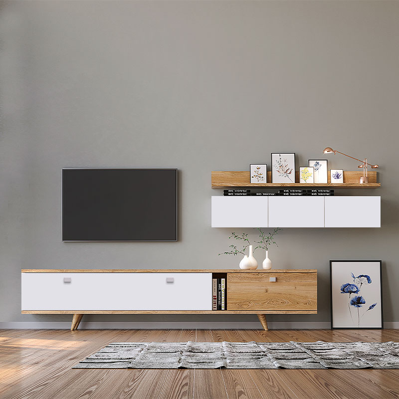 Σύνθεση τηλεόρασης Hera Megapap χρώμα sapphire oak - λευκό 170x37x45εκ. Σύνθεση τηλεόρασης Hera Megapap χρώμα sapphire oak - λευκό 170x37x45εκ.